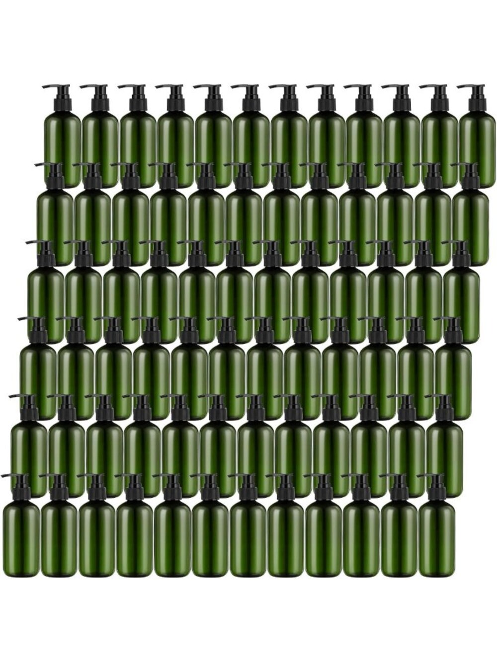 48 Pcs 8oz Dark Green Pump Bottles for Lotion, Shampoo, and Liquid Dispenser